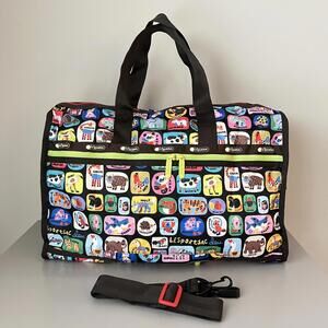 Lesportsac Cartoon Animals Large Weekender NWT
